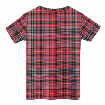 Udny Tartan Crest Kid T-shirt Ferocious Lion Style