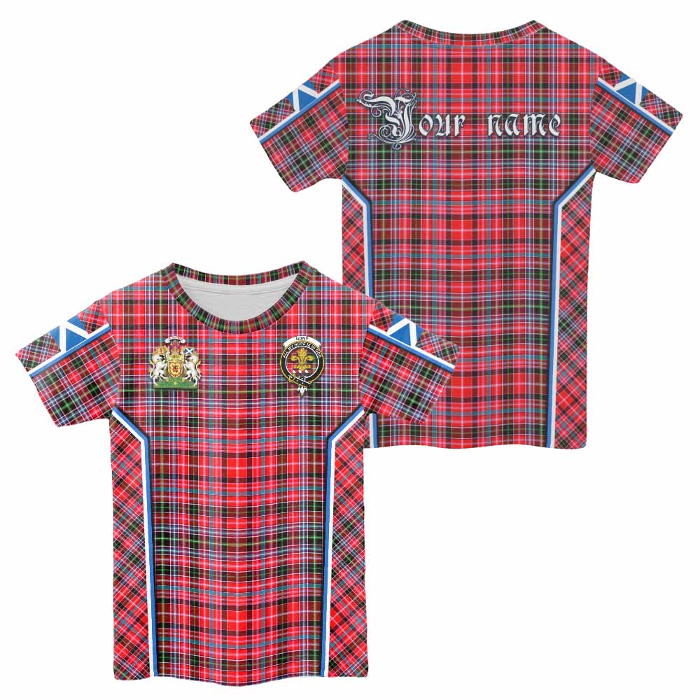 Udny Tartan Crest Kid T-shirt Scotland Coat of Arm Flag Style - Tartan Vibes Clothing
