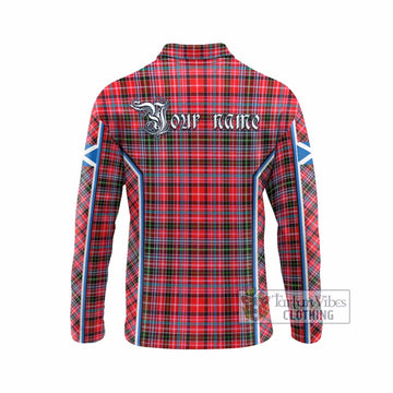 Udny Tartan Crest Long Sleeve Polo Shirt Scotland Coat of Arm Flag Style - Tartan Vibes Clothing