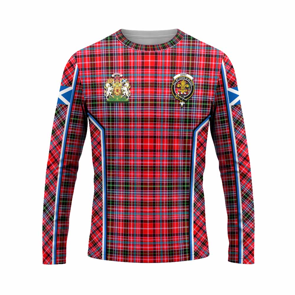 Udny Tartan Crest Long Sleeve T-Shirt Scotland Coat of Arm Flag Style - Tartan Vibes Clothing