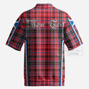 Udny Tartan Crest Men’s Polo Sweater Top Scotland Coat of Arm Flag Style