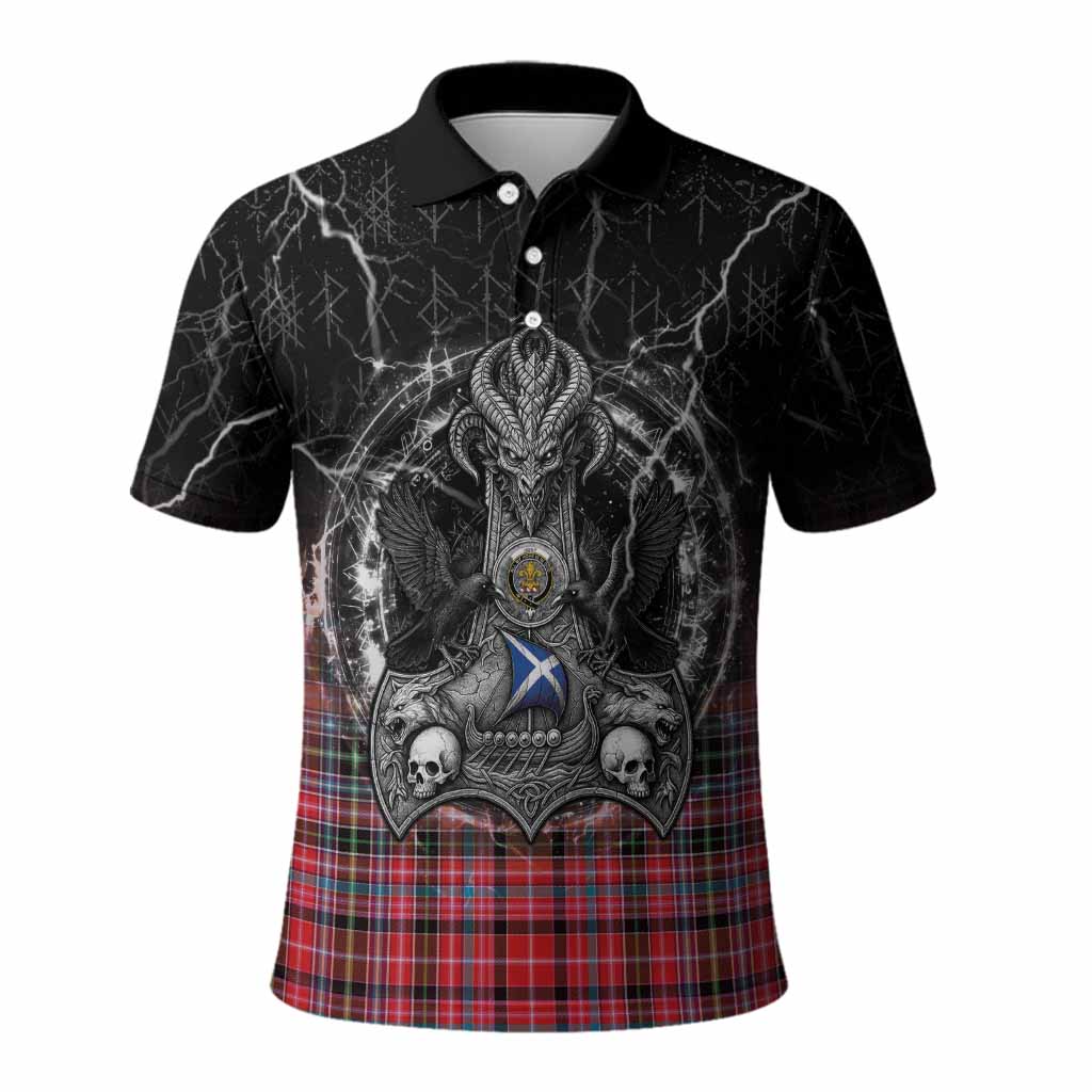 Udny Tartan Crest Polo Shirt Celtic Odin's Raven Legacy