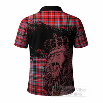 Udny Tartan Crest Polo Shirt Crowned Lion Heritage Style