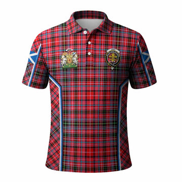Udny Tartan Crest Polo Shirt Scotland Coat of Arm Flag Style - Tartan Vibes Clothing