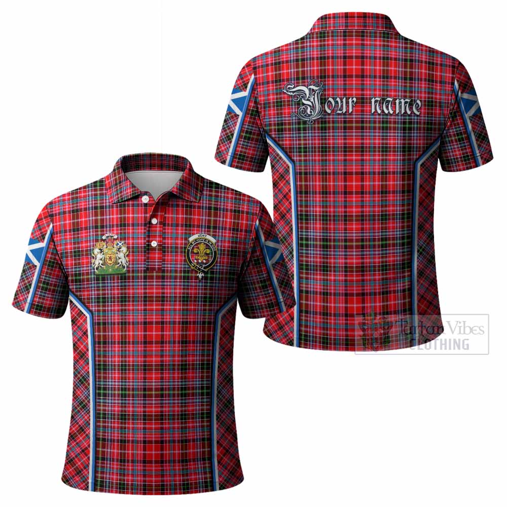 Udny Tartan Crest Polo Shirt Scotland Coat of Arm Flag Style - Tartan Vibes Clothing
