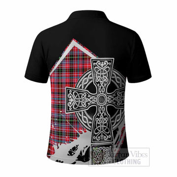 Udny Tartan Crest Polo Shirt Scottish Celtic Cross Heritage - Tartan Vibes Clothing