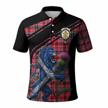Udny Tartan Crest Polo Shirt Scottish Lion Rampant Thistle Kid - Tartan Vibes Clothing