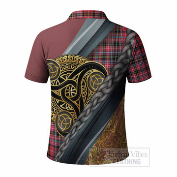 Udny Tartan Crest Polo Shirt Scottish Triskele Celtic