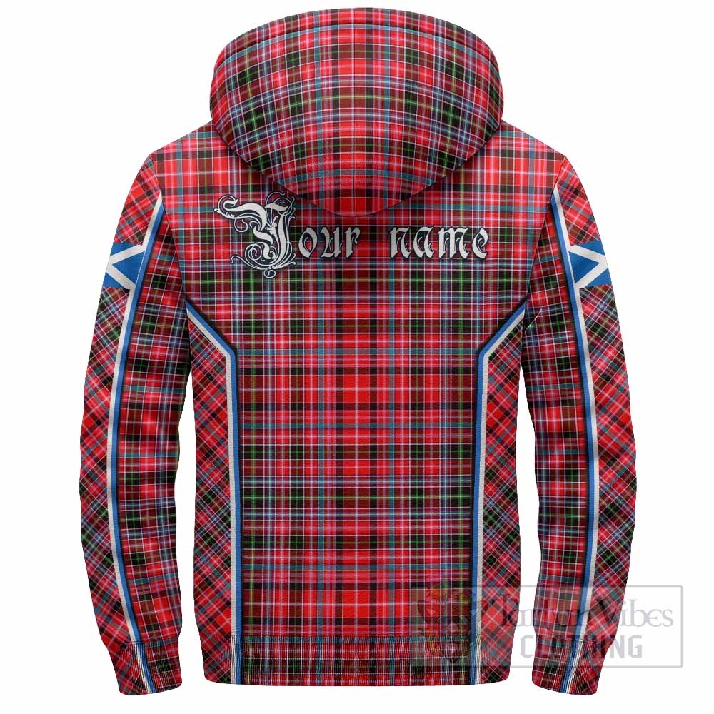 Udny Tartan Crest Sherpa Hoodie Scotland Coat of Arm Flag Style - Tartan Vibes Clothing