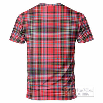 Udny Tartan Crest T-Shirt Ferocious Lion Style