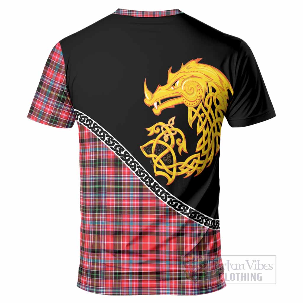 Udny Tartan Crest T-Shirt Legendary Dragon Knot Half Style