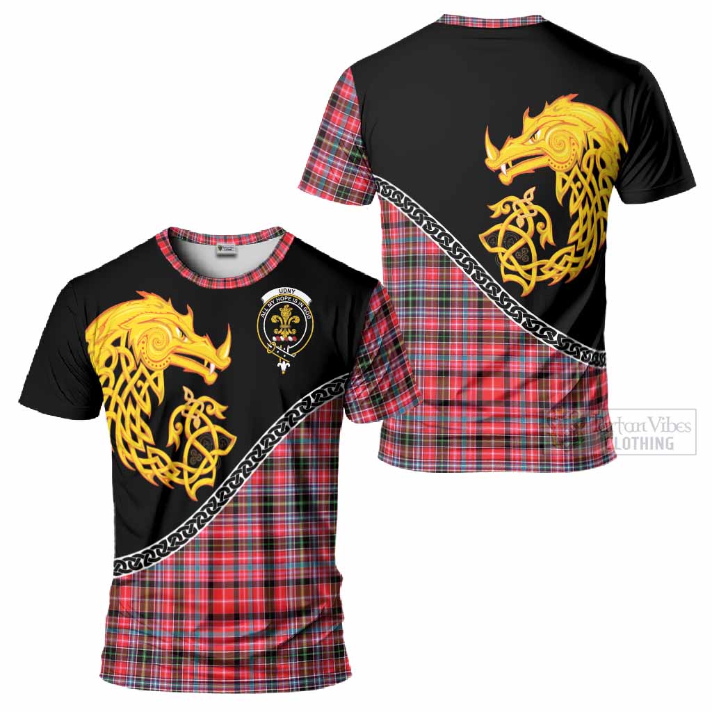 Udny Tartan Crest T-Shirt Legendary Dragon Knot Half Style