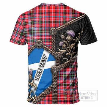 Udny Tartan Crest T-Shirt Scottish Thistle Loch Ness Monster