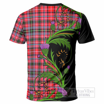 Udny Tartan Crest T-Shirt Scottish Thistle Pride Heritage Art