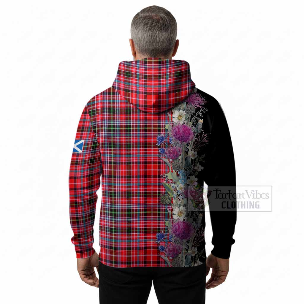 Udny Tartan Crest Thistle Floral Hoodie