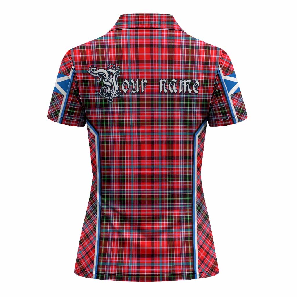 Udny Tartan Crest Women's Polo Shirt Scotland Coat of Arm Flag Style - Tartan Vibes Clothing