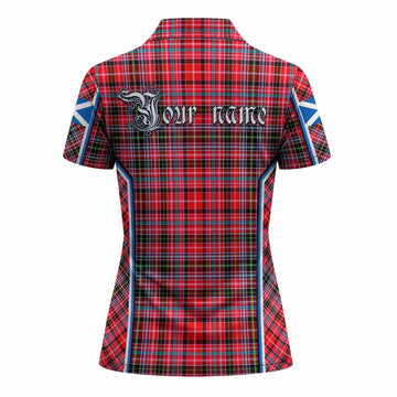 Udny Tartan Crest Women's Polo Shirt Scotland Coat of Arm Flag Style - Tartan Vibes Clothing