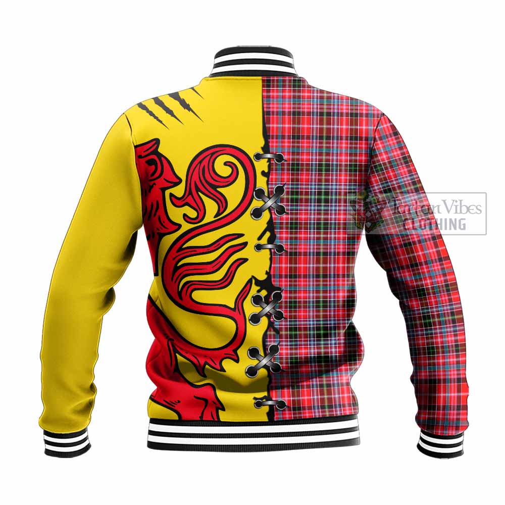Udny Tartan Family Crest Baseball Jacket Lion Rampant Honor - Tartan Vibes Clothing