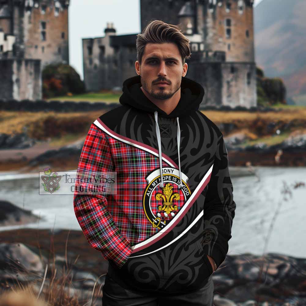 Udny Tartan Family Crest Cotton Hoodie Celtic Scottish Thistle Floral - Tartan Vibes Clothing