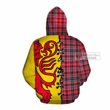 Udny Tartan Family Crest Cotton Hoodie Lion Rampant Honor - Tartan Vibes Clothing