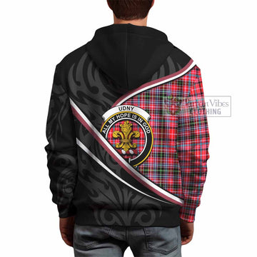 Udny Tartan Family Crest Hoodie Celtic Scottish Thistle Floral - Tartan Vibes Clothing