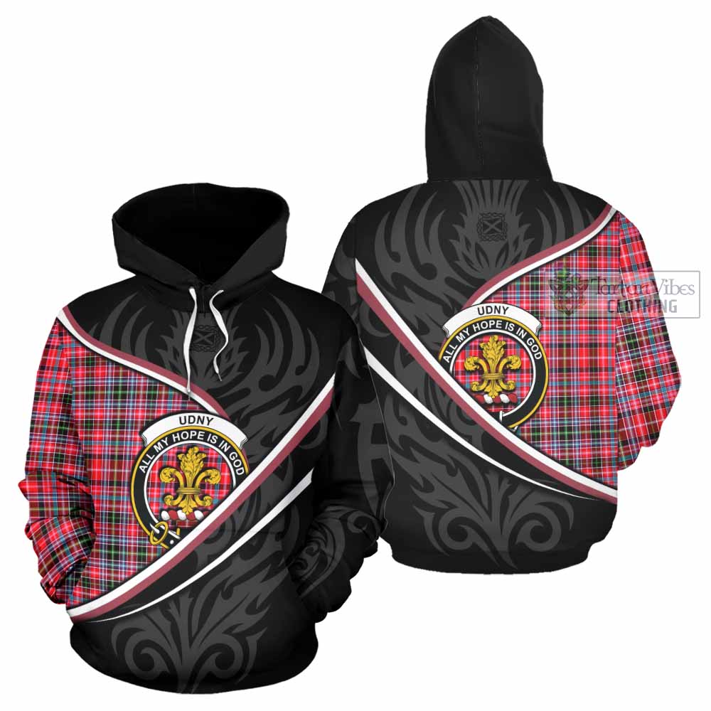 Udny Tartan Family Crest Hoodie Celtic Scottish Thistle Floral - Tartan Vibes Clothing
