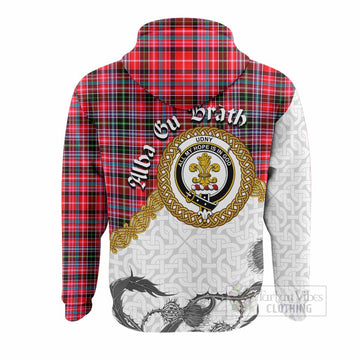 Udny Tartan Family Crest Hoodie Scottish Highland Warrior Celtic Knot Thistle
