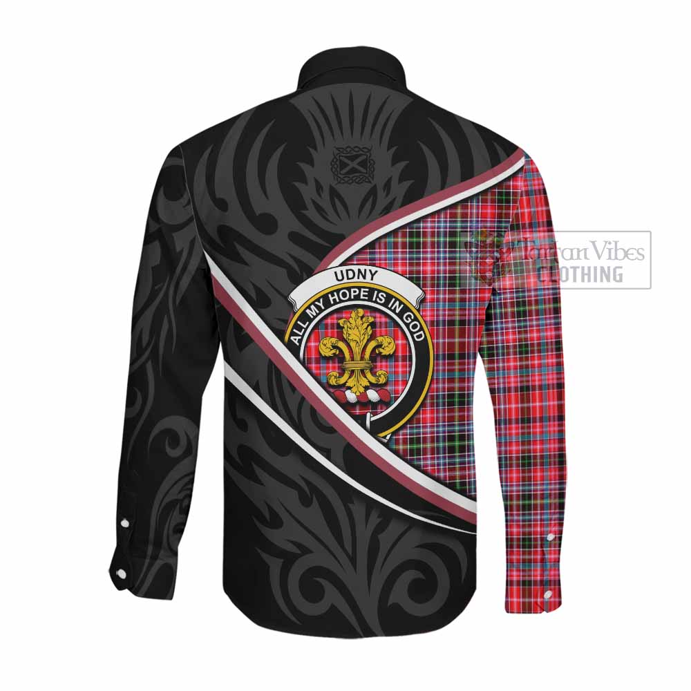 Udny Tartan Family Crest Long Sleeve Button Shirts Celtic Scottish Thistle Floral - Tartan Vibes Clothing
