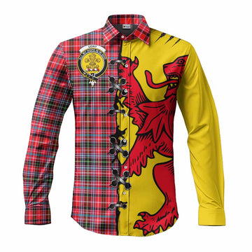 Udny Tartan Family Crest Long Sleeve Button Shirts Lion Rampant Honor - Tartan Vibes Clothing