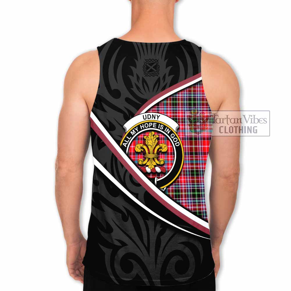 Udny Tartan Family Crest Men Tank Top Celtic Scottish Thistle Floral - Tartan Vibes Clothing