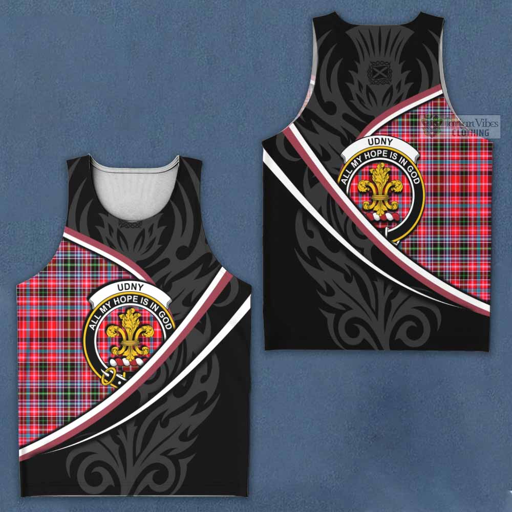 Udny Tartan Family Crest Men Tank Top Celtic Scottish Thistle Floral - Tartan Vibes Clothing