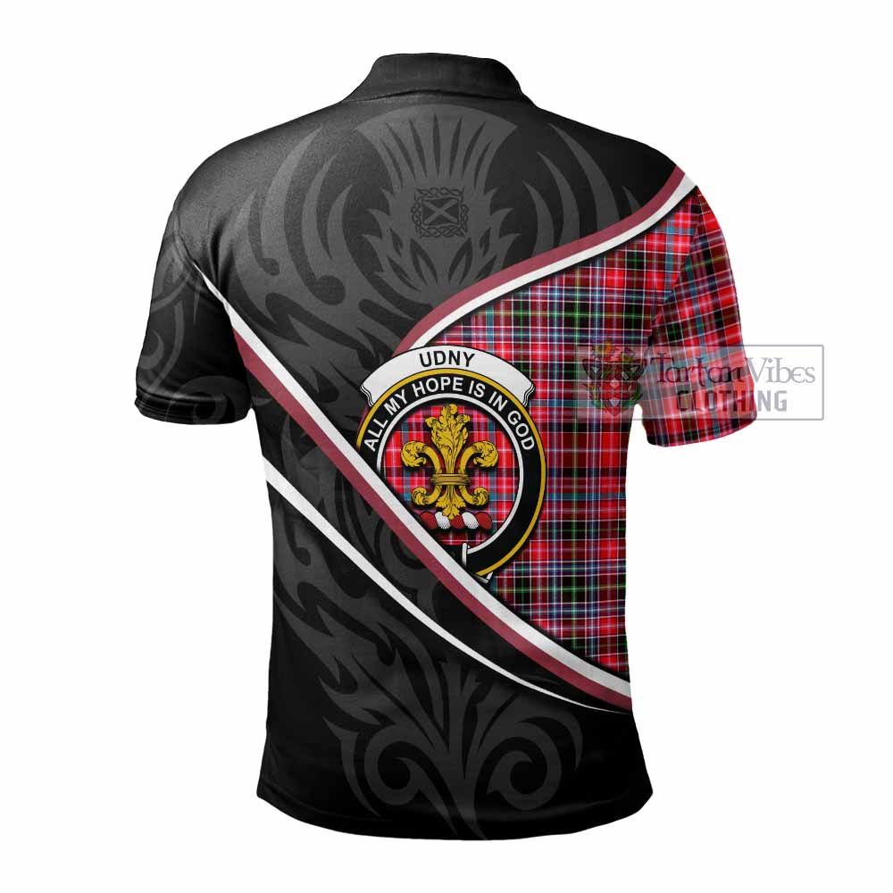 Udny Tartan Family Crest Polo Shirt Celtic Scottish Thistle Floral - Tartan Vibes Clothing