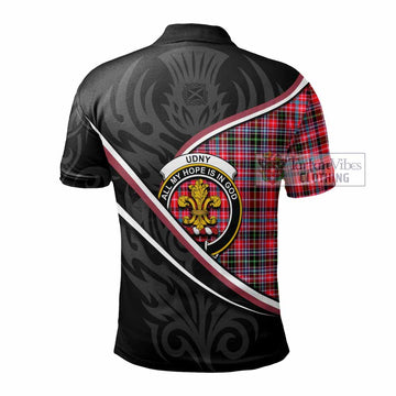 Udny Tartan Family Crest Polo Shirt Celtic Scottish Thistle Floral - Tartan Vibes Clothing