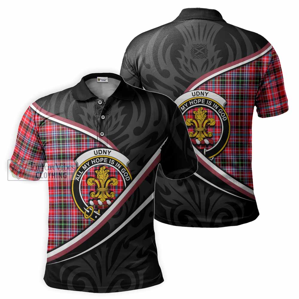 Udny Tartan Family Crest Polo Shirt Celtic Scottish Thistle Floral - Tartan Vibes Clothing