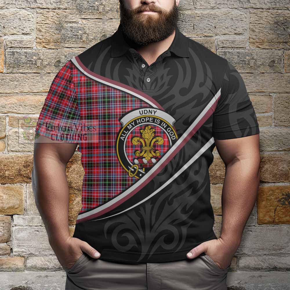 Udny Tartan Family Crest Polo Shirt Celtic Scottish Thistle Floral - Tartan Vibes Clothing