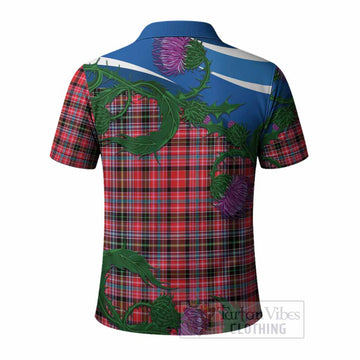 Udny Tartan Family Crest Polo Shirt Thistle in Minimalism