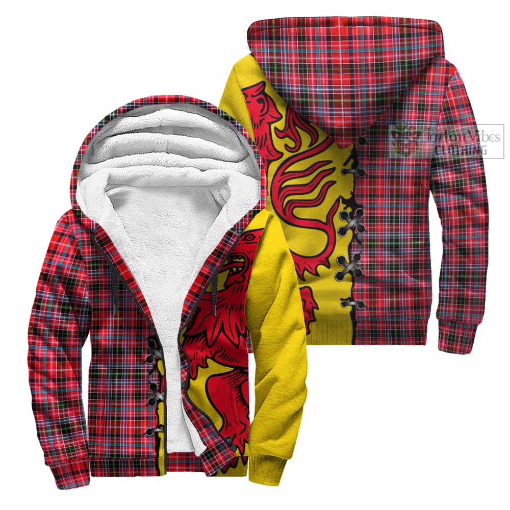 Udny Tartan Family Crest Sherpa Hoodie Lion Rampant Honor - Tartan Vibes Clothing