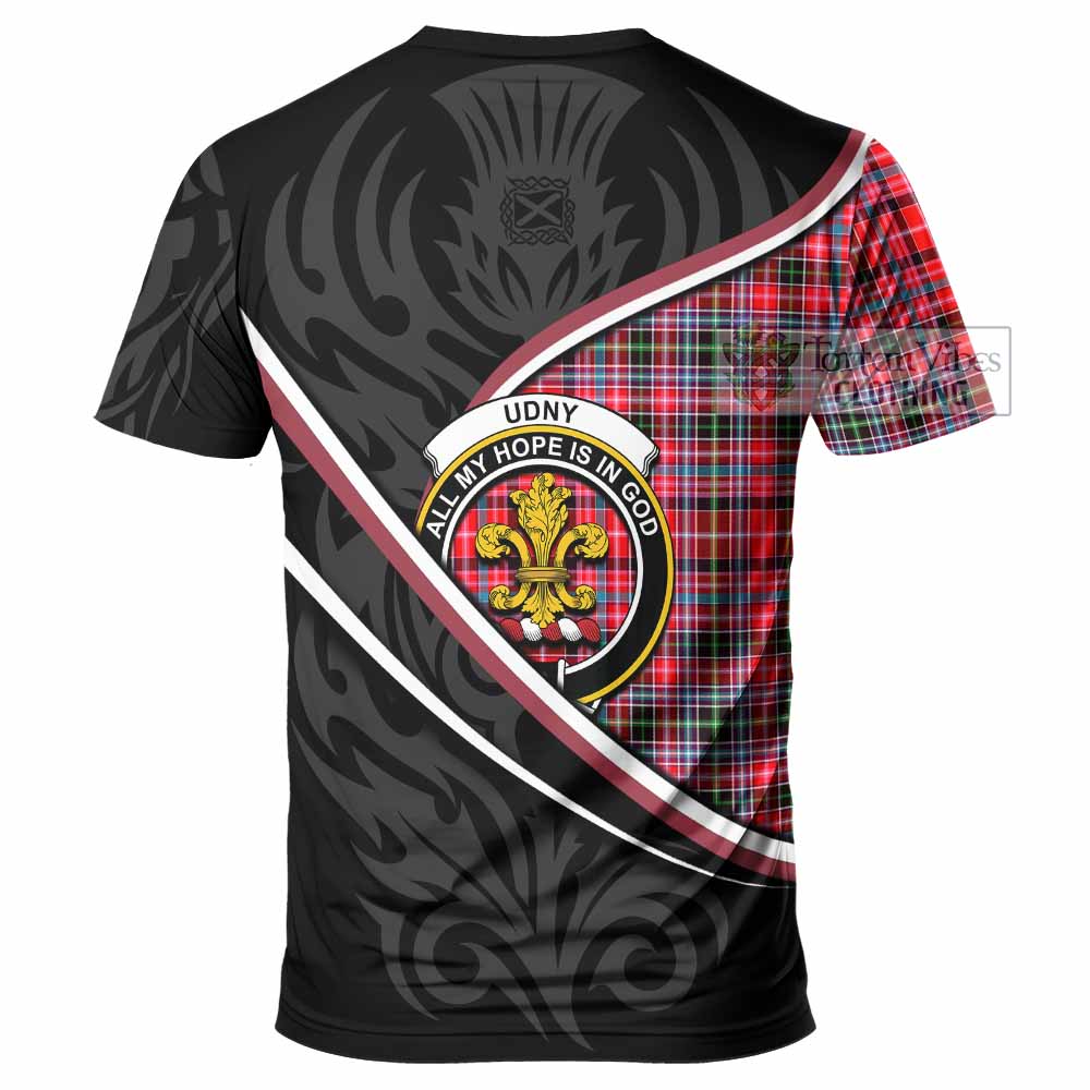 Udny Tartan Family Crest T-shirt Celtic Scottish Thistle Floral - Tartan Vibes Clothing