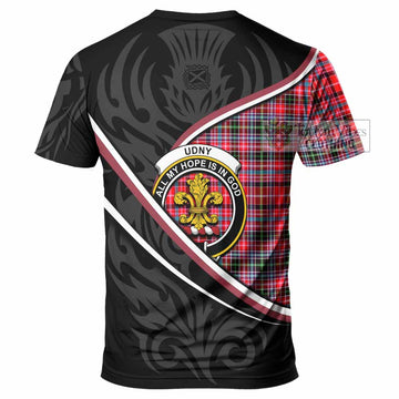Udny Tartan Family Crest T-shirt Celtic Scottish Thistle Floral - Tartan Vibes Clothing