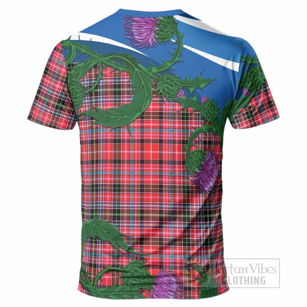 Udny Tartan Family Crest T-Shirt Thistle in Minimalism