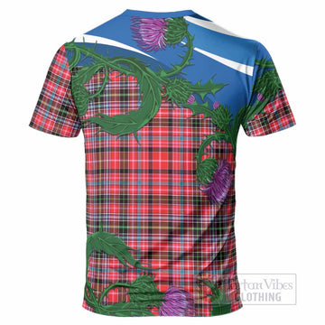 Udny Tartan Family Crest T-Shirt Thistle in Minimalism