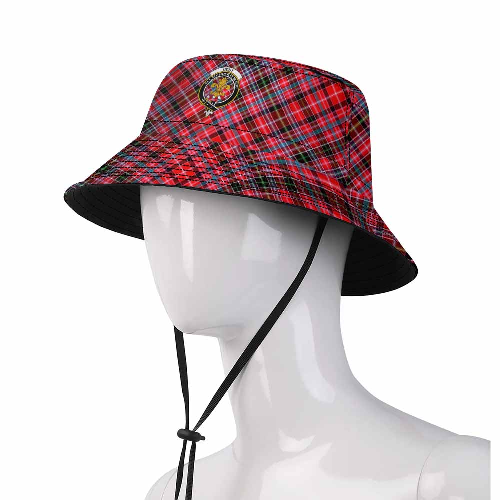 Udny Tartan Fishing Hat with Family Crest