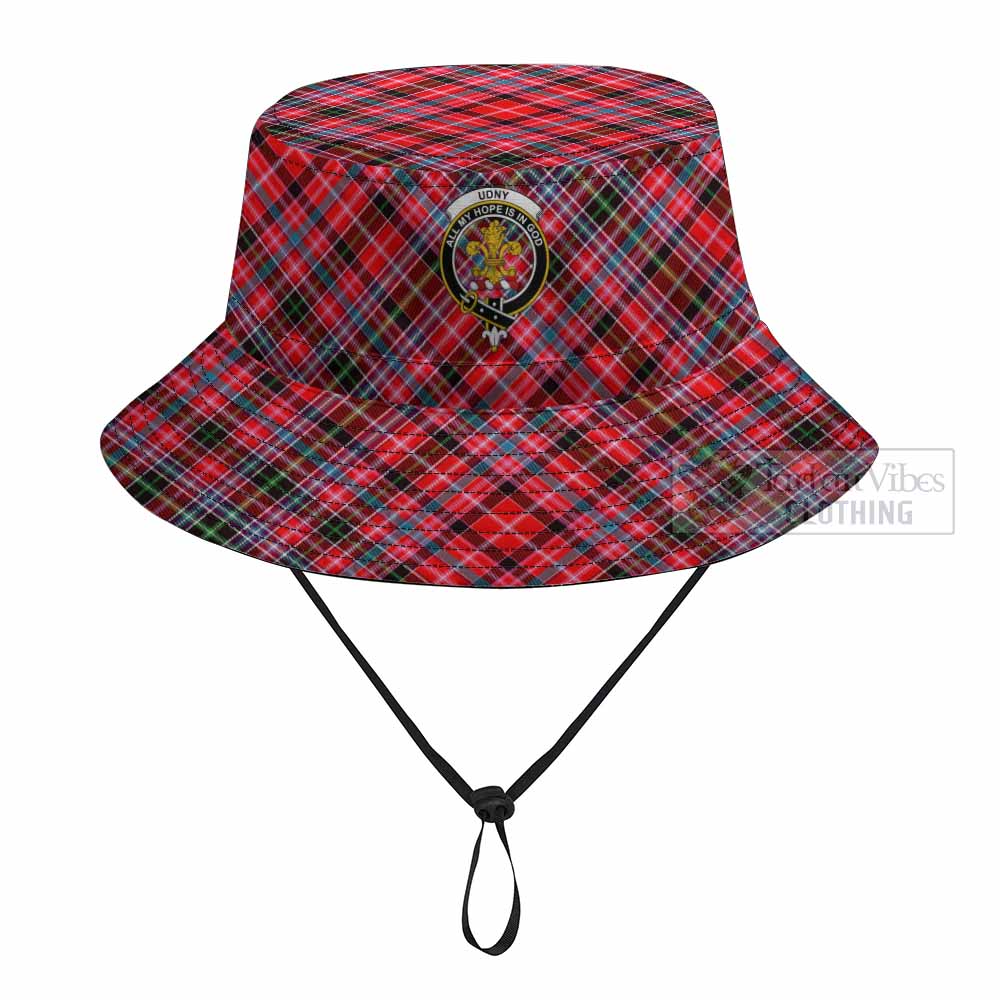 Udny Tartan Fishing Hat with Family Crest