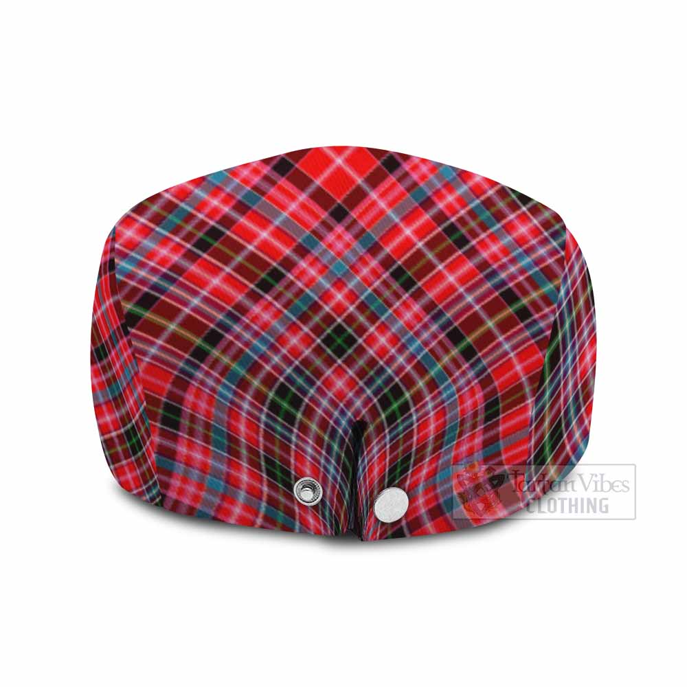 Udny Tartan Flat Cap, Jeff Cap Cross Style with Family Crest - Tartan Vibes Clothing