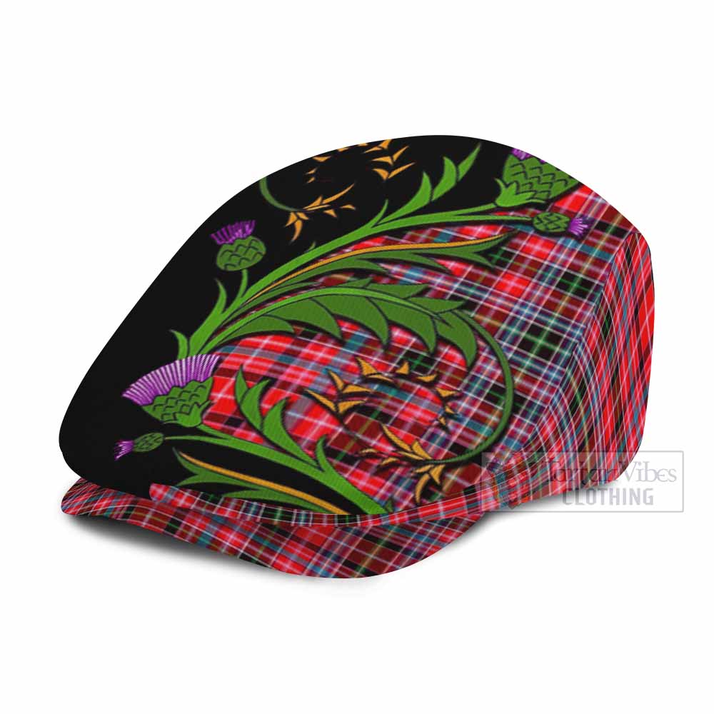 Udny Tartan Flat Cap, Jeff Cap Scottish Thistle Pride Heritage Art