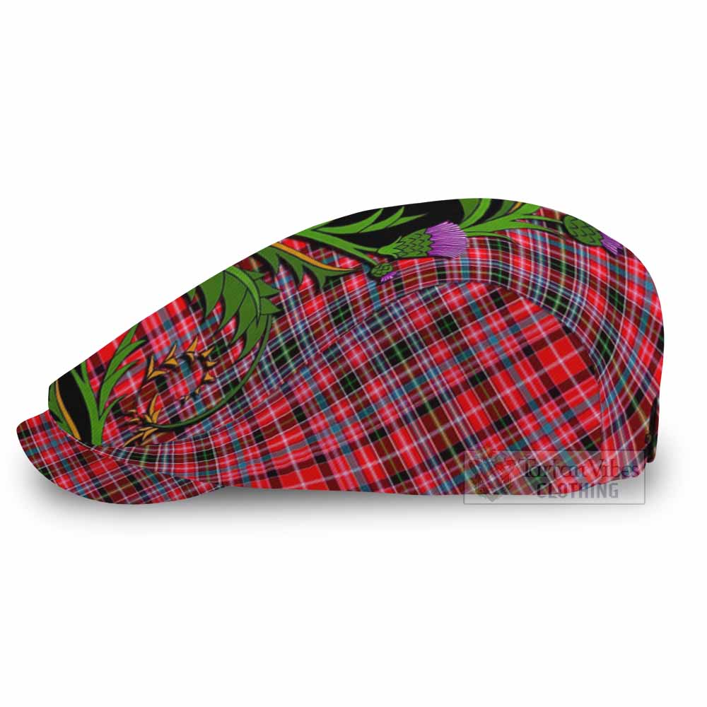 Udny Tartan Flat Cap, Jeff Cap Scottish Thistle Pride Heritage Art