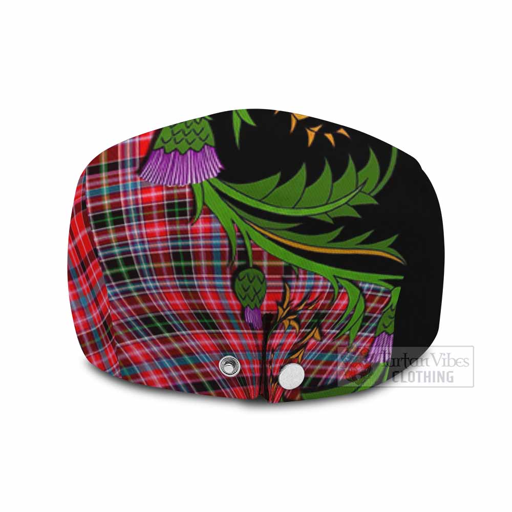 Udny Tartan Flat Cap, Jeff Cap Scottish Thistle Pride Heritage Art