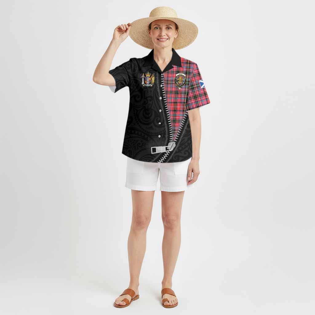 Udny Tartan Hawaiian Shirt New Zealand Pattern Unique Zipper Stylized