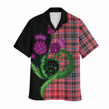 Udny Tartan Hawaiian Shirt Traditional Scottish Thistle