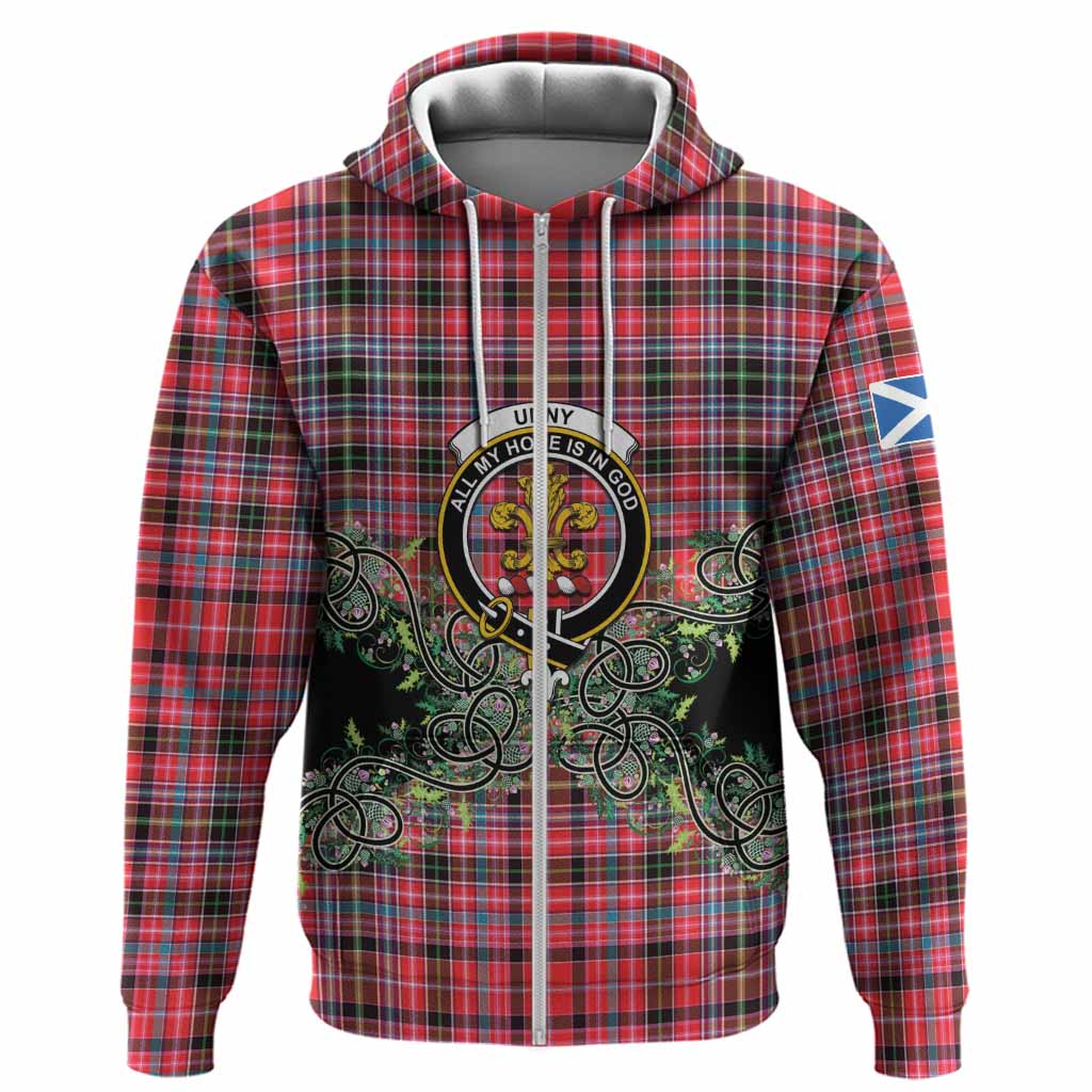 Udny Tartan Hoodie Thistle Scottish Spirit